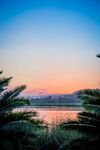 夜晚湖泊美景