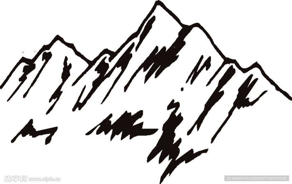 单色山