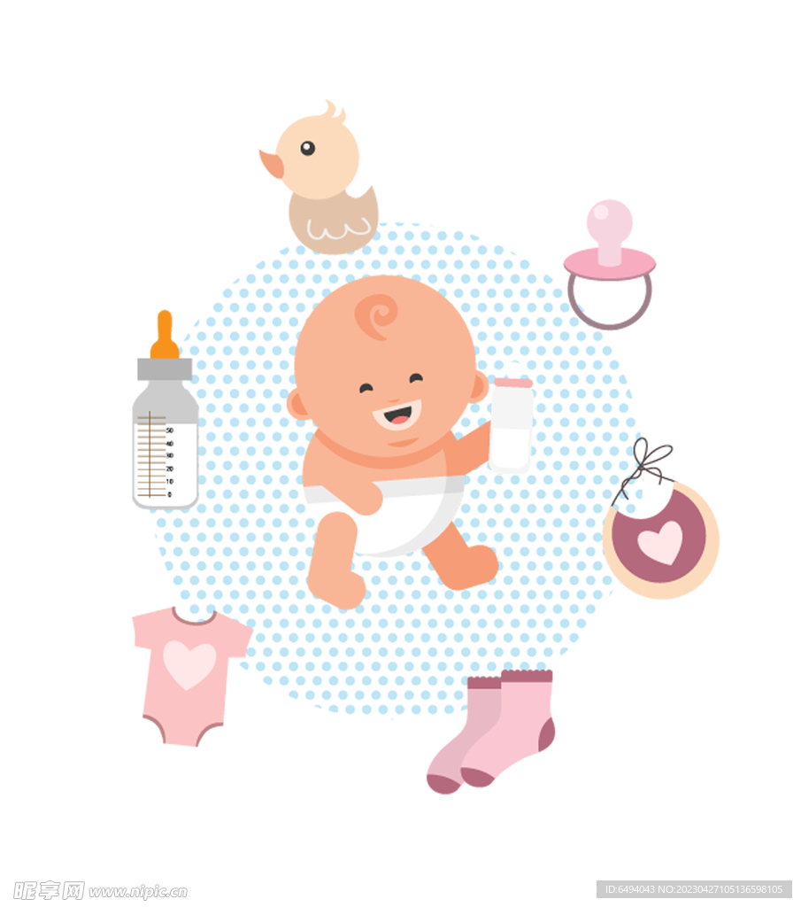 婴儿用品衣服玩具图标单层免抠图