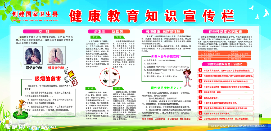 学校健康教育宣传展板