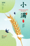 小满节气燕归来海报