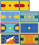 矢量标准篮球场地面平面图