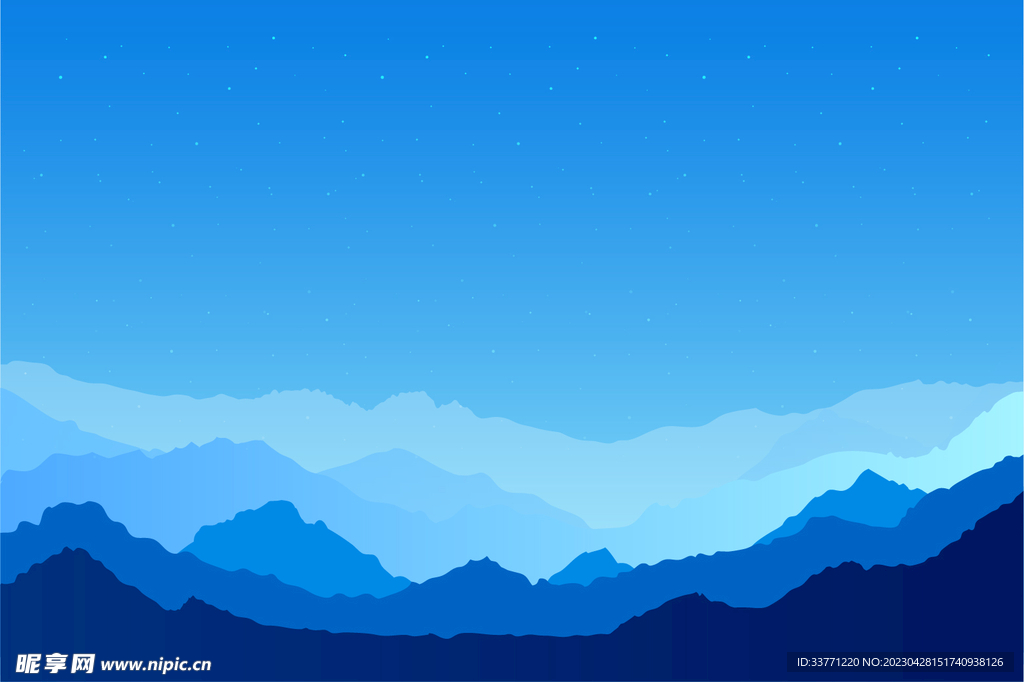 蓝天和山峰