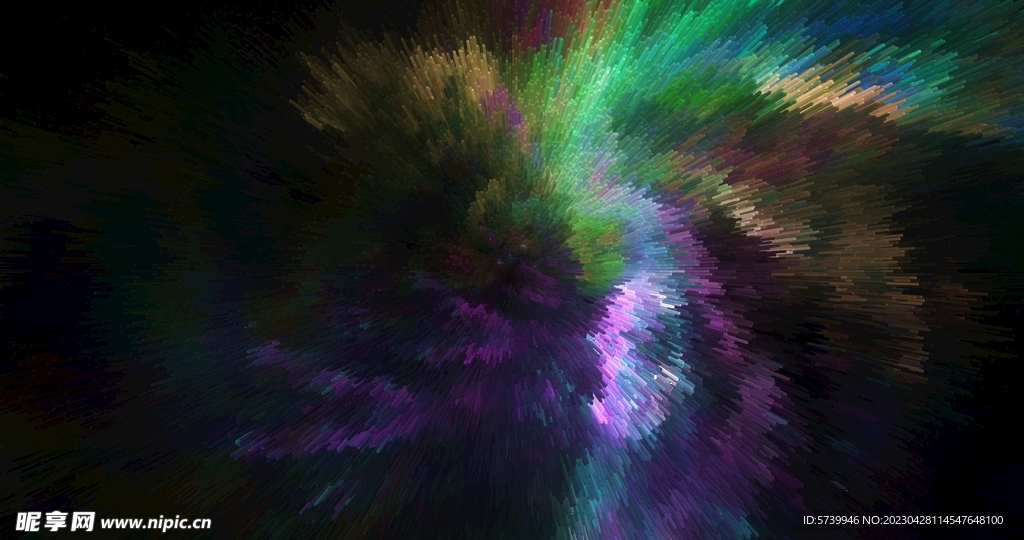 色彩爆发飞溅宇宙星空图片