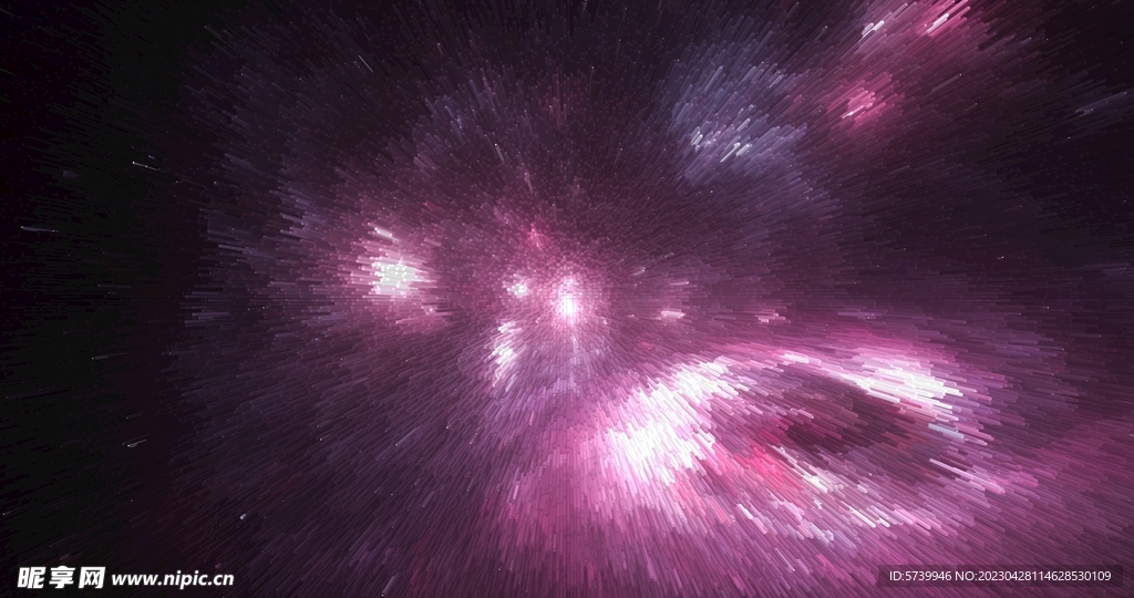 喷溅发散放射绚丽宇宙星空图片