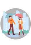 下雨撑伞
