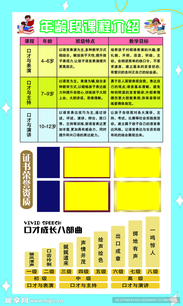 辅导班课程简介海报