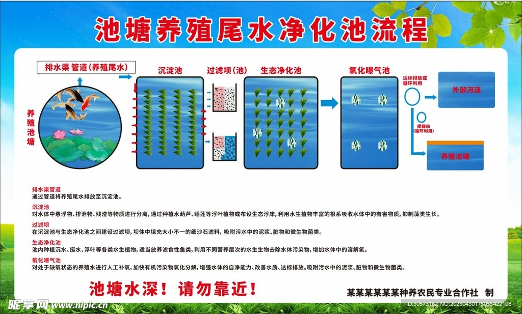 池塘养殖尾水净化池流程