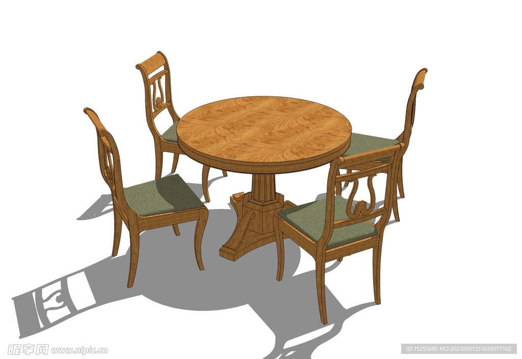 休闲现代木桌椅套装餐桌组合