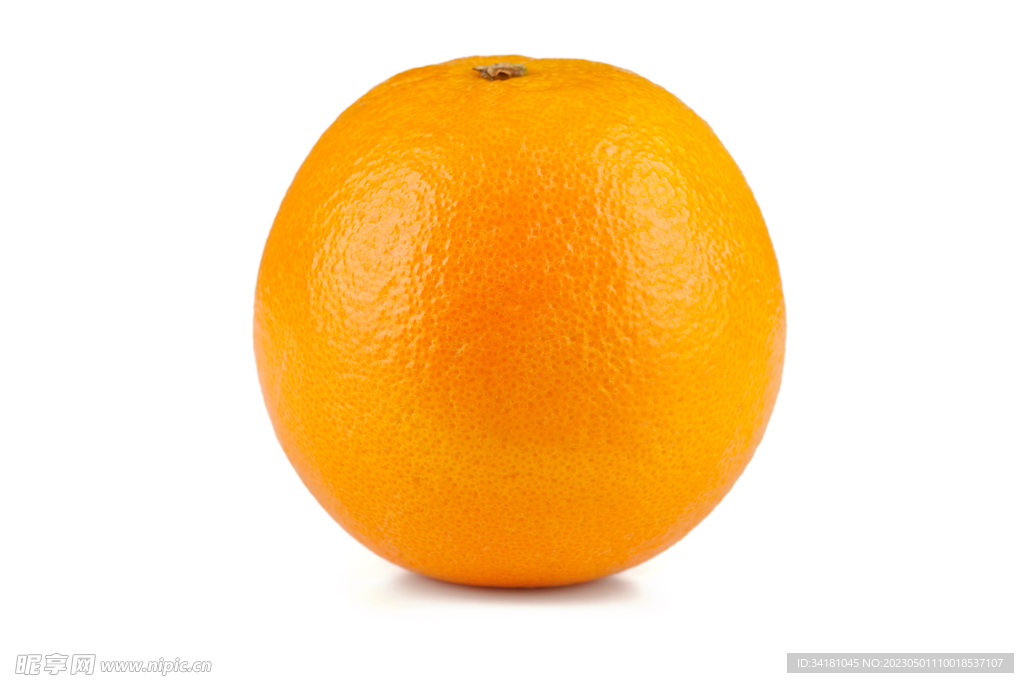 白底一个橙子