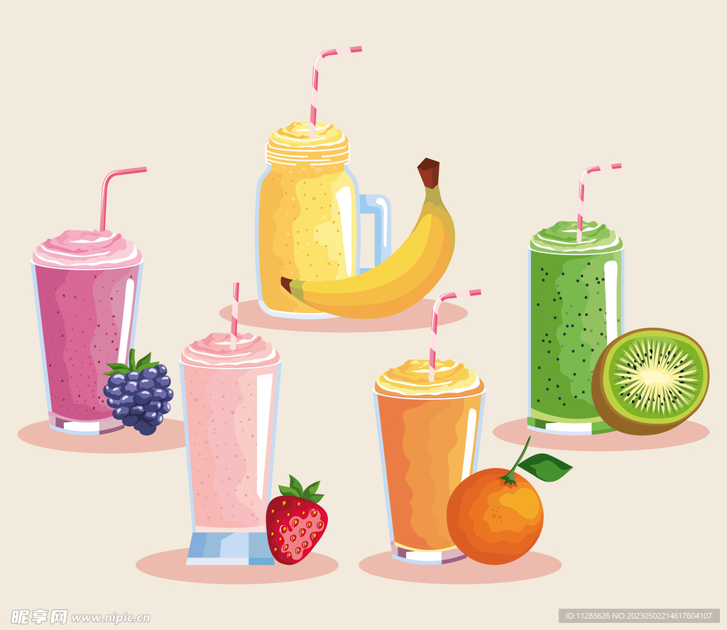 果汁插画