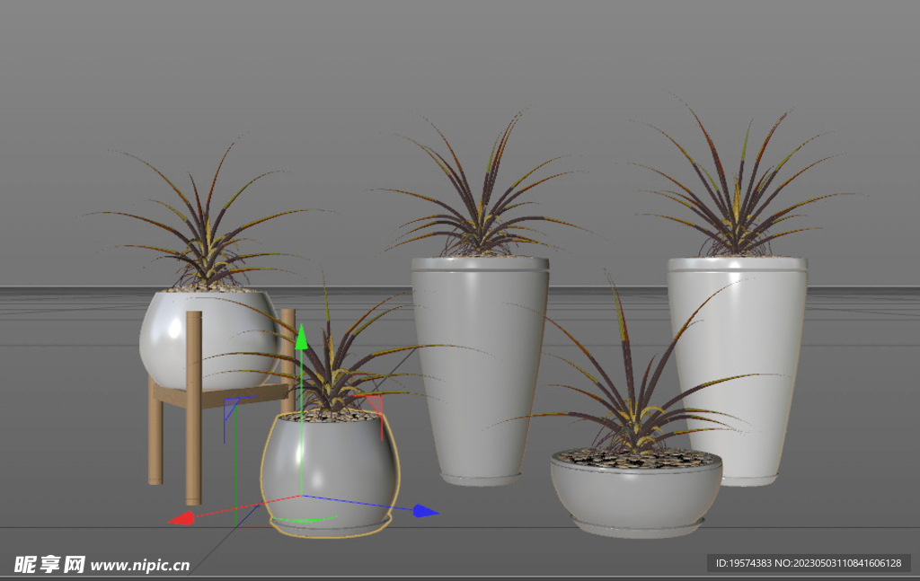  C4D模型 绿色植物  