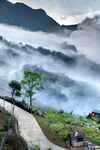 山村的清晨