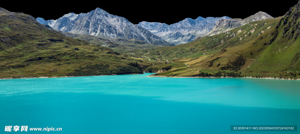 山川湖面背景PNG