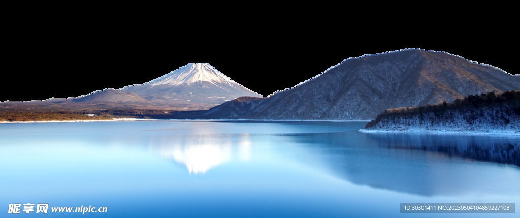 湖面湖水冰山山川PNG素材