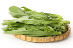 竹条筐里油麦菜
