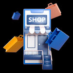 蓝色3D网店