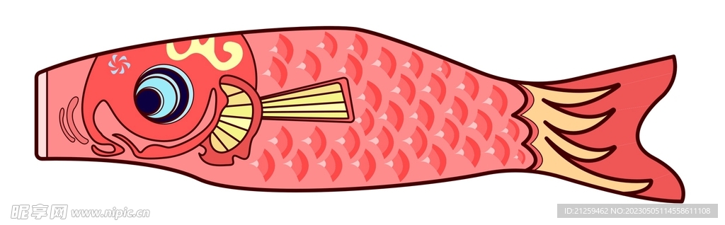 鱼旗图标元素设计