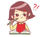  女孩思考 