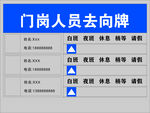 人员去向牌