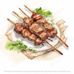 烤肉串高清图