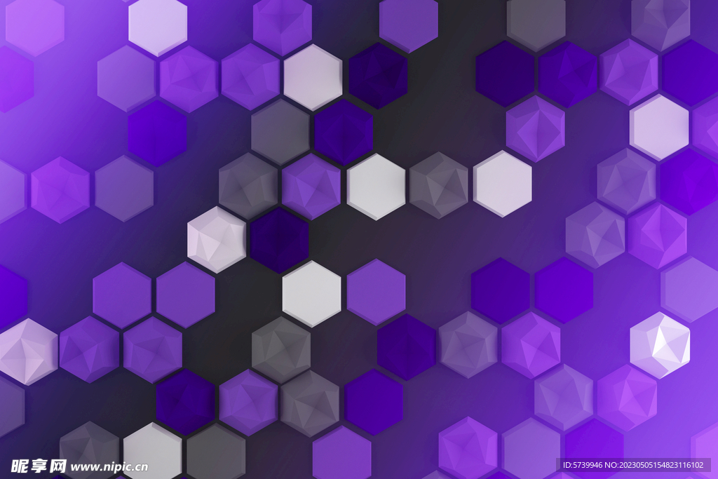 紫色几何六边形结构纹理背景图片