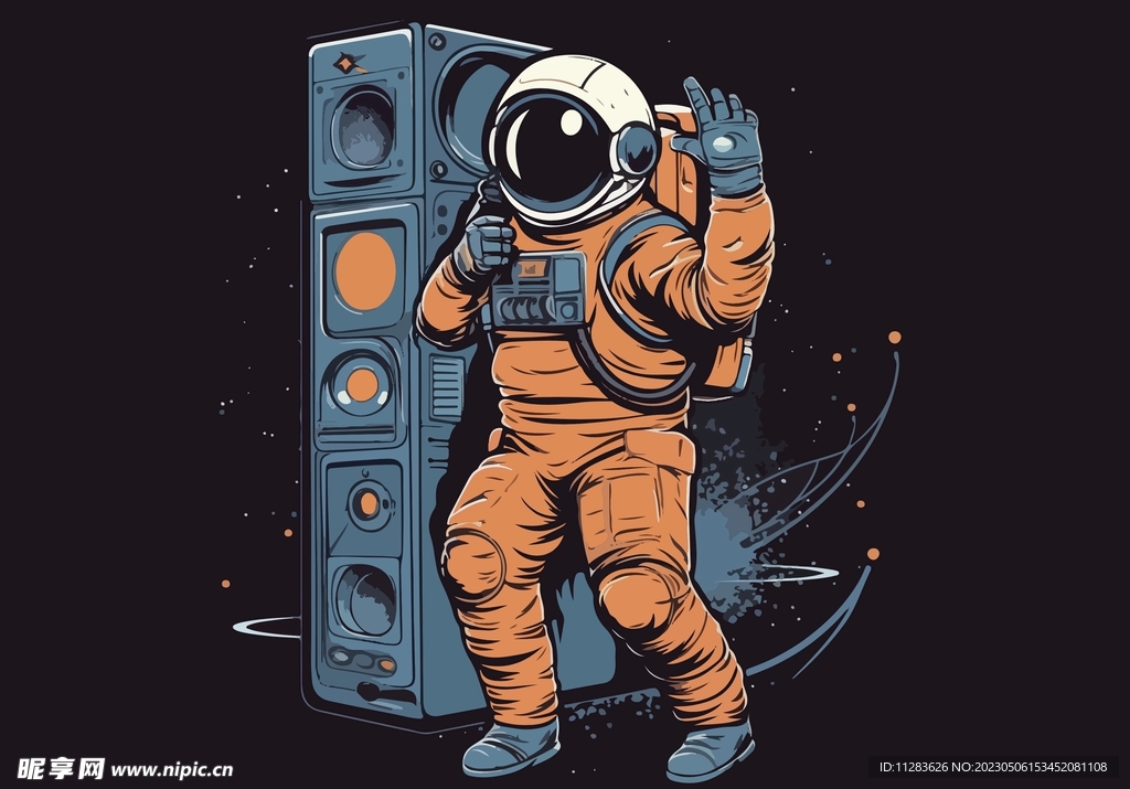 宇航员插画