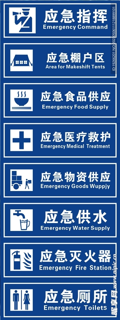 应急标志标识牌