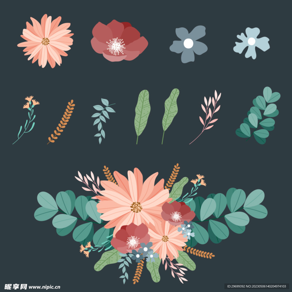 水彩花卉