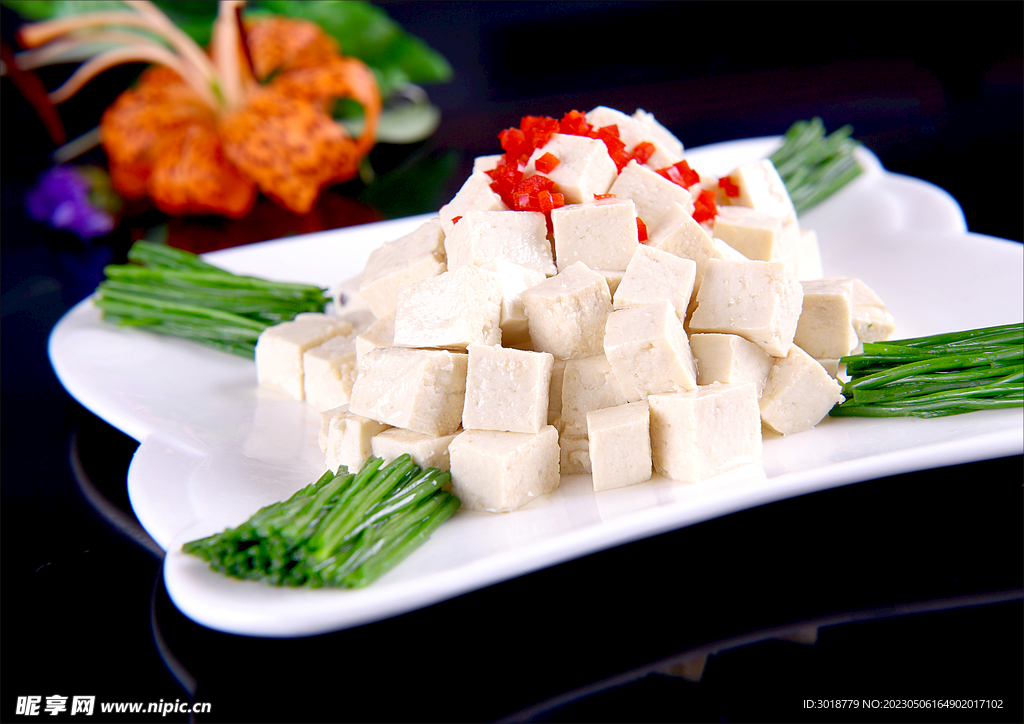 沙葱豆腐