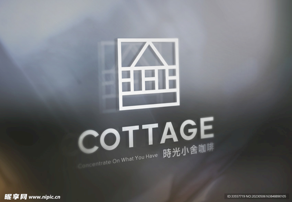 标志玻璃样机