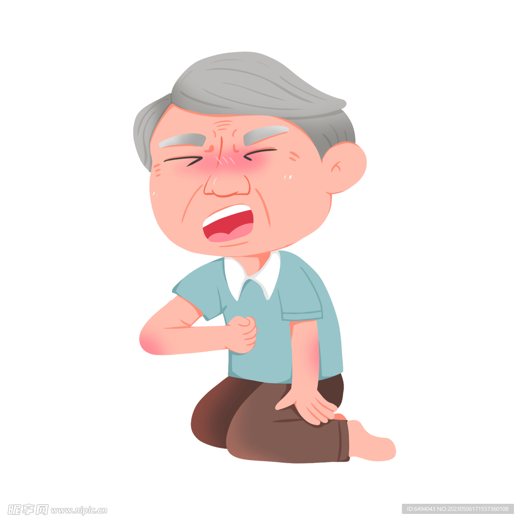 老人们忍受着抱头的痛苦插画图片素材_ID:158375525-Veer图库