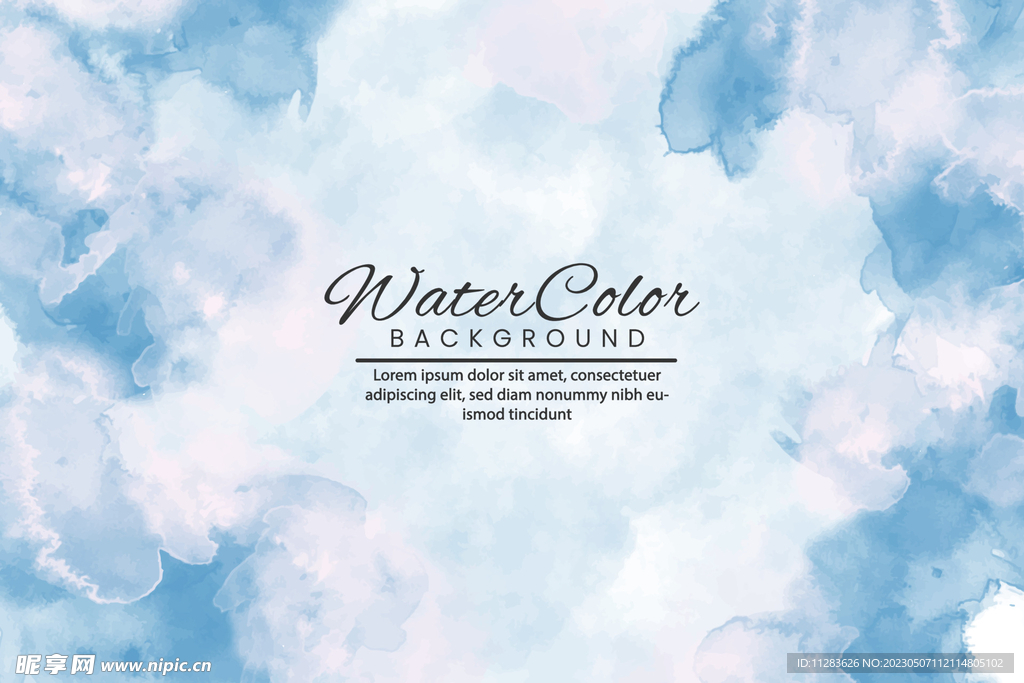 蓝色水彩背景
