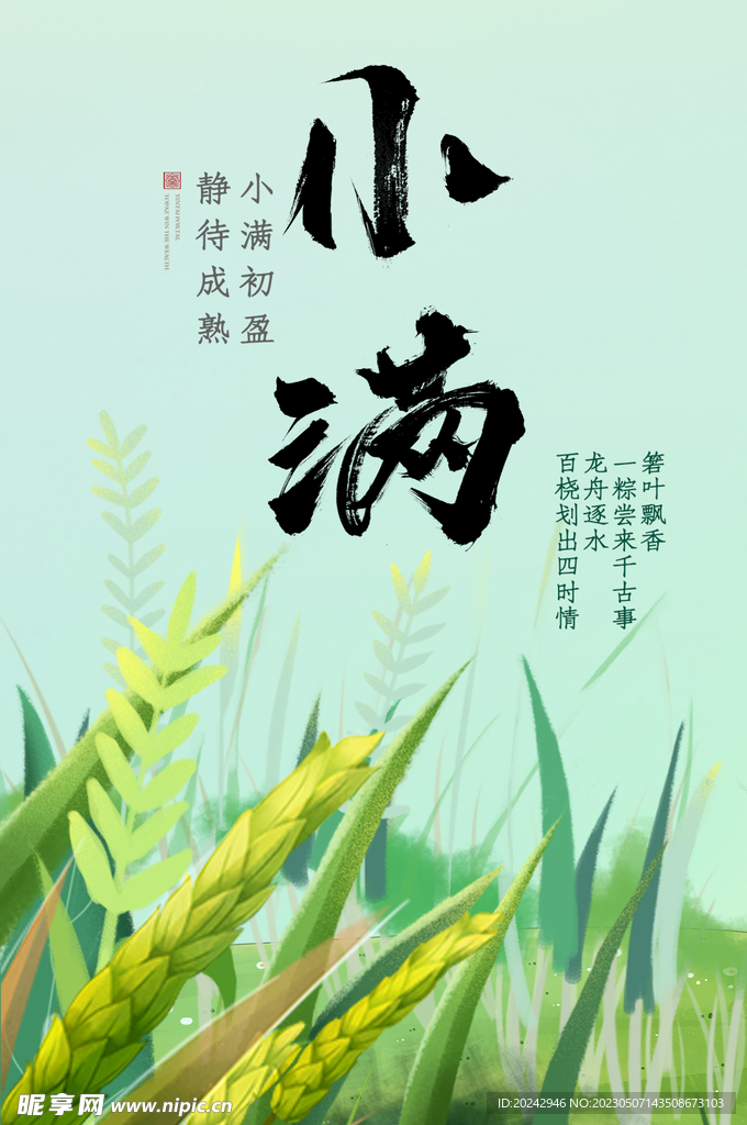 小满节气海报  