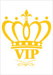 扁平化VIP蓝色会员皇冠标志