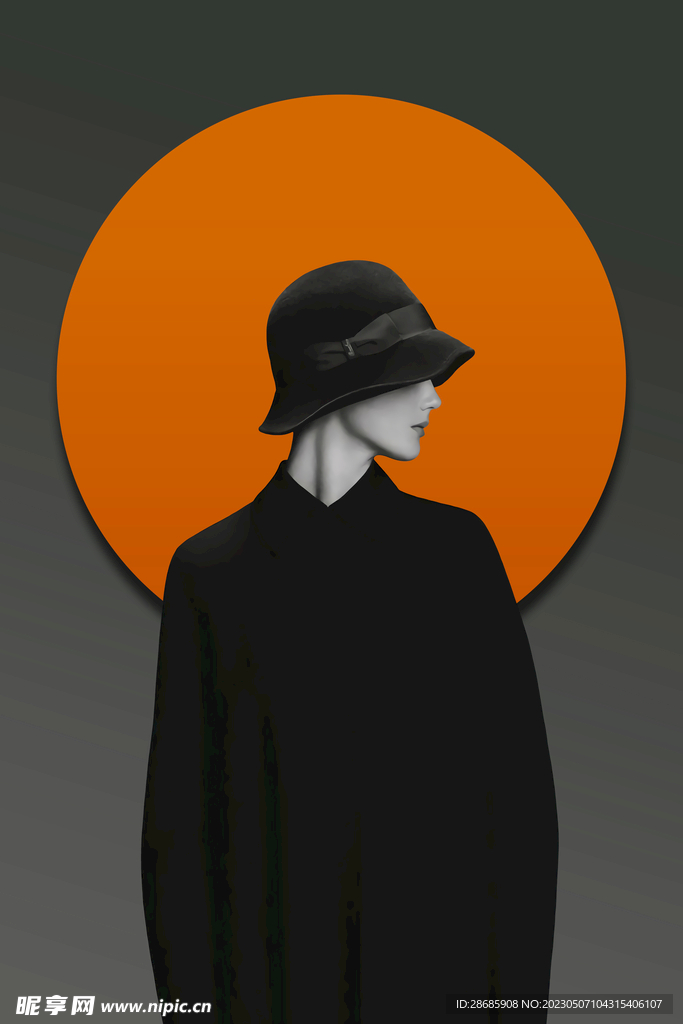 时尚人物挂画