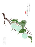 水墨叶子