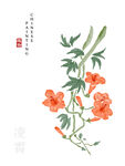 水墨花