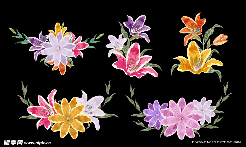卡通花朵