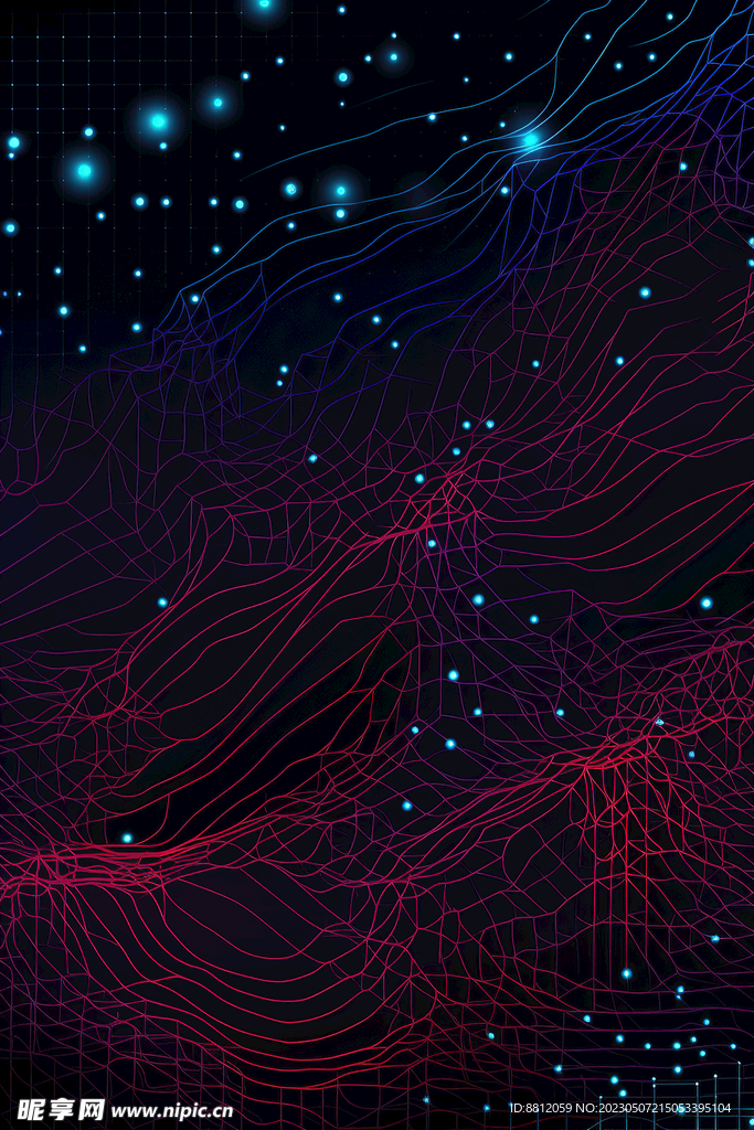 创意蓝紫色线条背景