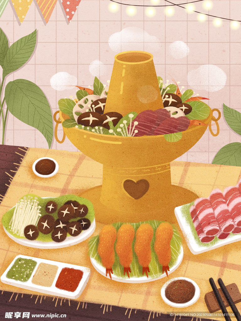 火锅插图美食