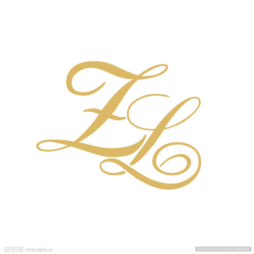 婚礼字母ZL logo