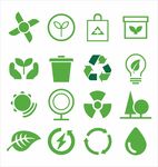绿色环保低碳循环图标