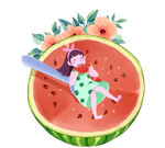 卡通西瓜素材