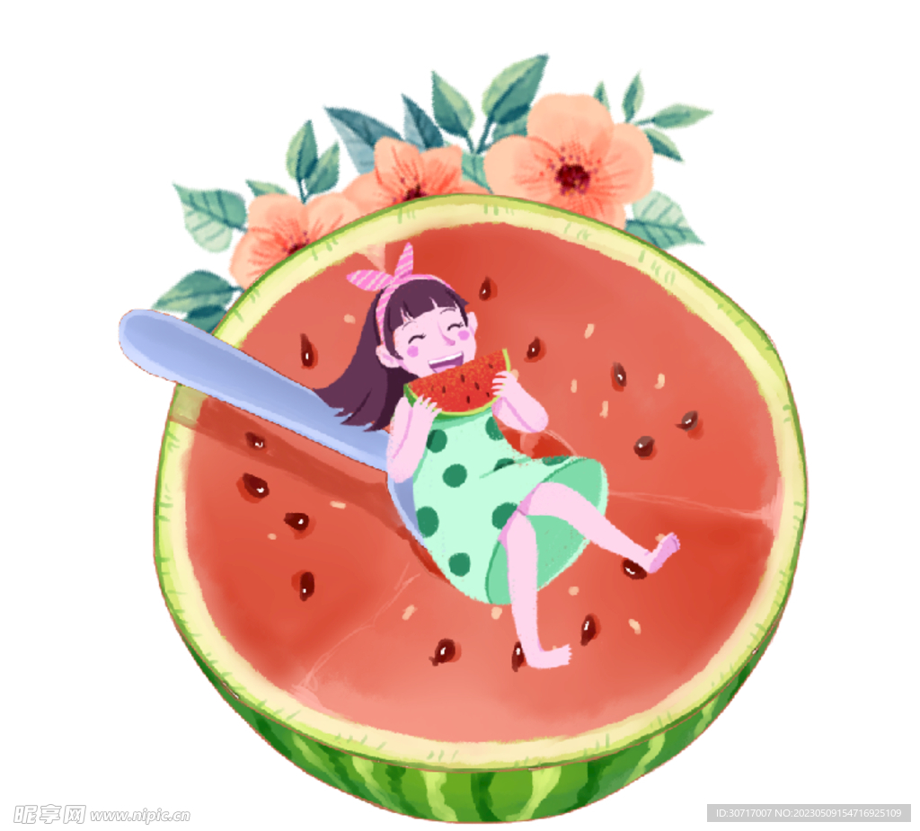 卡通西瓜素材
