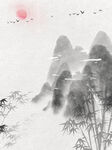  山水画背景