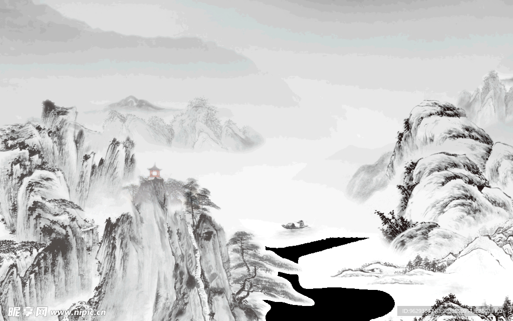 山水画  