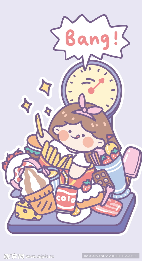可爱女孩图案