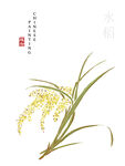 水墨花