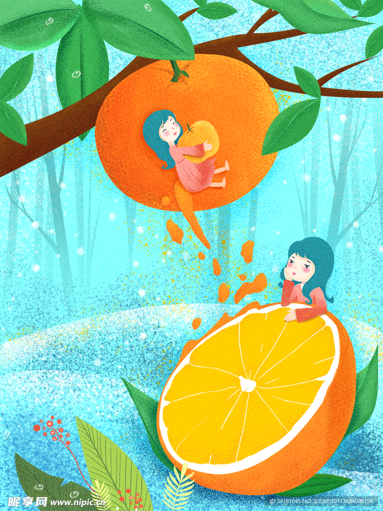 水果创意插图